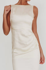 Leila Boat Neck Maxi Dress Ivory