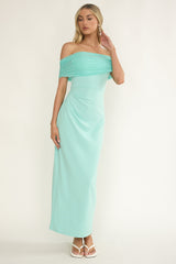 Love Languages Off-Shoulder Maxi Dress Mint