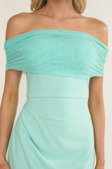 Love Languages Off-Shoulder Maxi Dress Mint