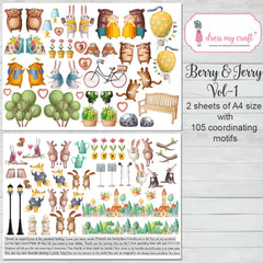 Berry & Jerry Motif Sheets Vol-1