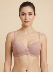 Triumph E004509 Padded Wired Bra | Lace Detail Underwired T-Shirt Bra | Smooth Lift & Shaping Sophia