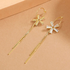 Elegant Bow Drop Earrings