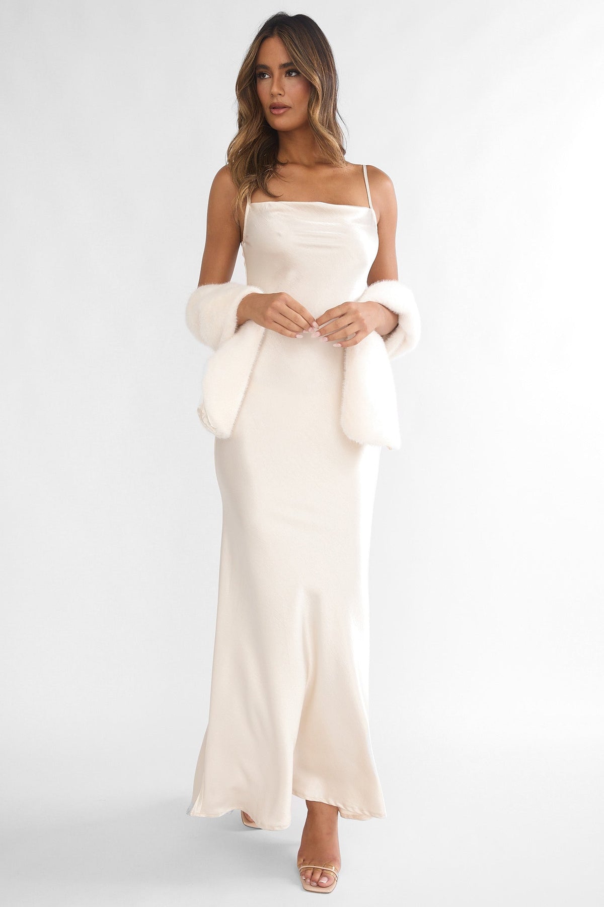 Hadley Cami Scarf Maxi Dress Cream