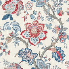 FC62601F jacobean floral fabric from the French Country collection by Seabrook Designs