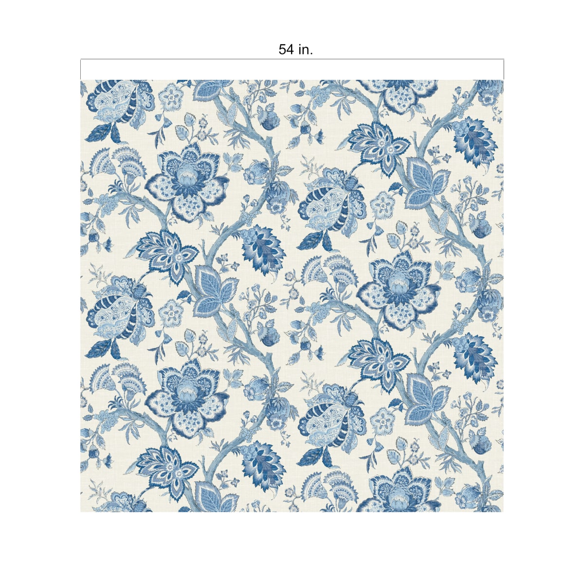 FC62602F jacobean floral fabric scale from the French Country collection by Seabrook Designs