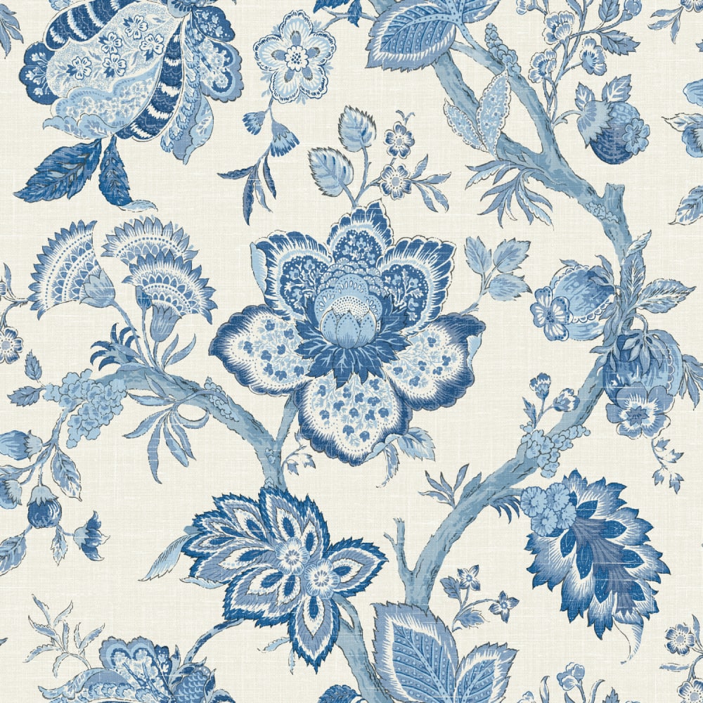 FC62602F jacobean floral fabric from the French Country collection by Seabrook Designs
