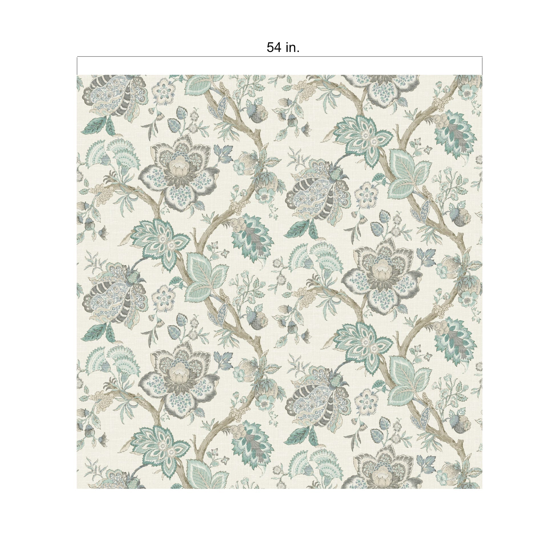 FC62608F jacobean floral fabric scale from the French Country collection by Seabrook Designs