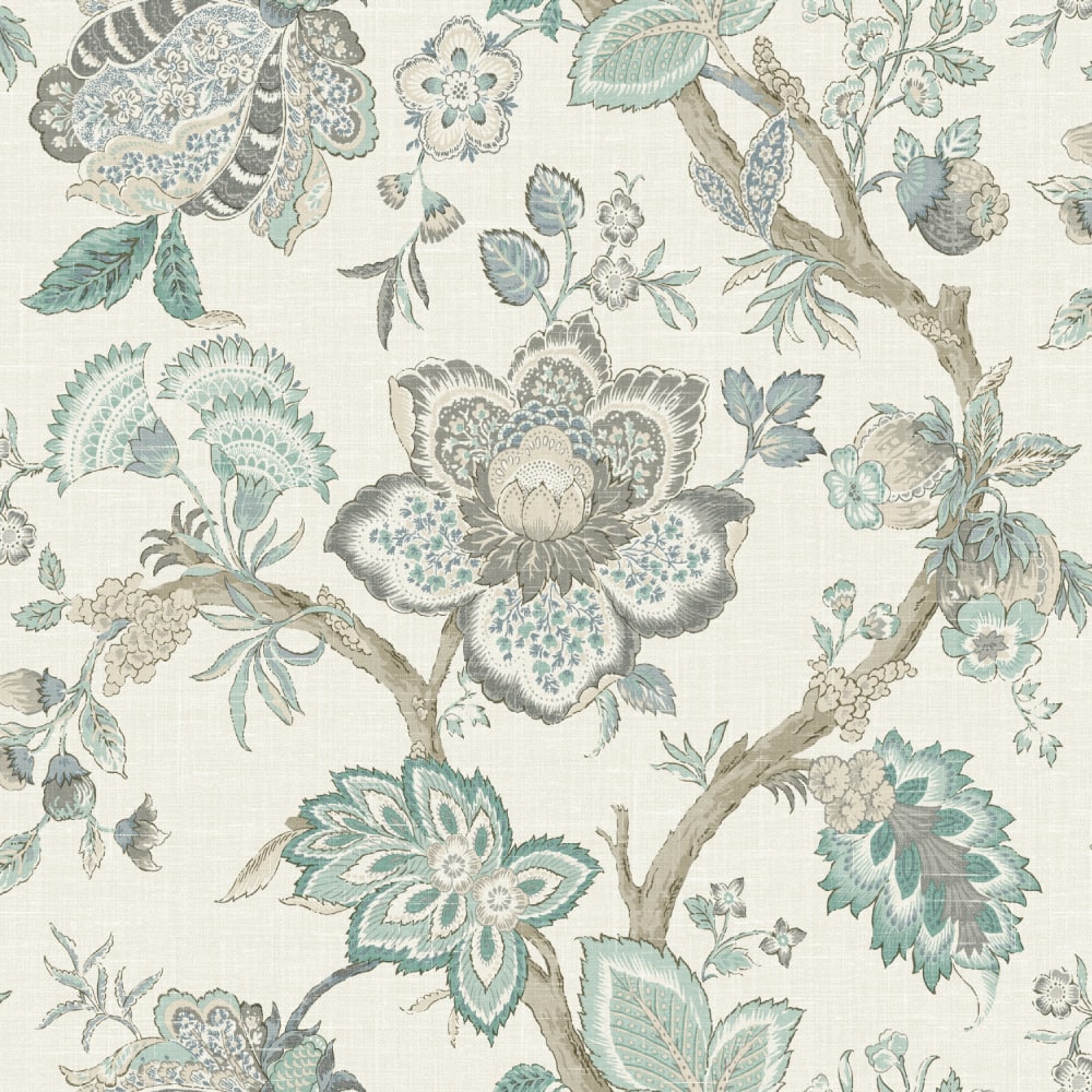 FC62608F jacobean floral fabric from the French Country collection by Seabrook Designs