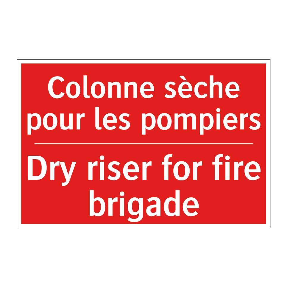 Colonne sèche pour les pompiers /.../ - Dry riser for fire brigade