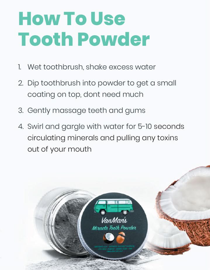 VanMan's Miracle Tooth Powder - Original Eggshell 2 oz - My American Goods