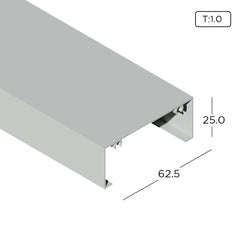 Aluminium Extrusion Louvre Frame Profile (Big) Thickness 1.00mm LV703 ALUCLASS - ALUCLASS MY