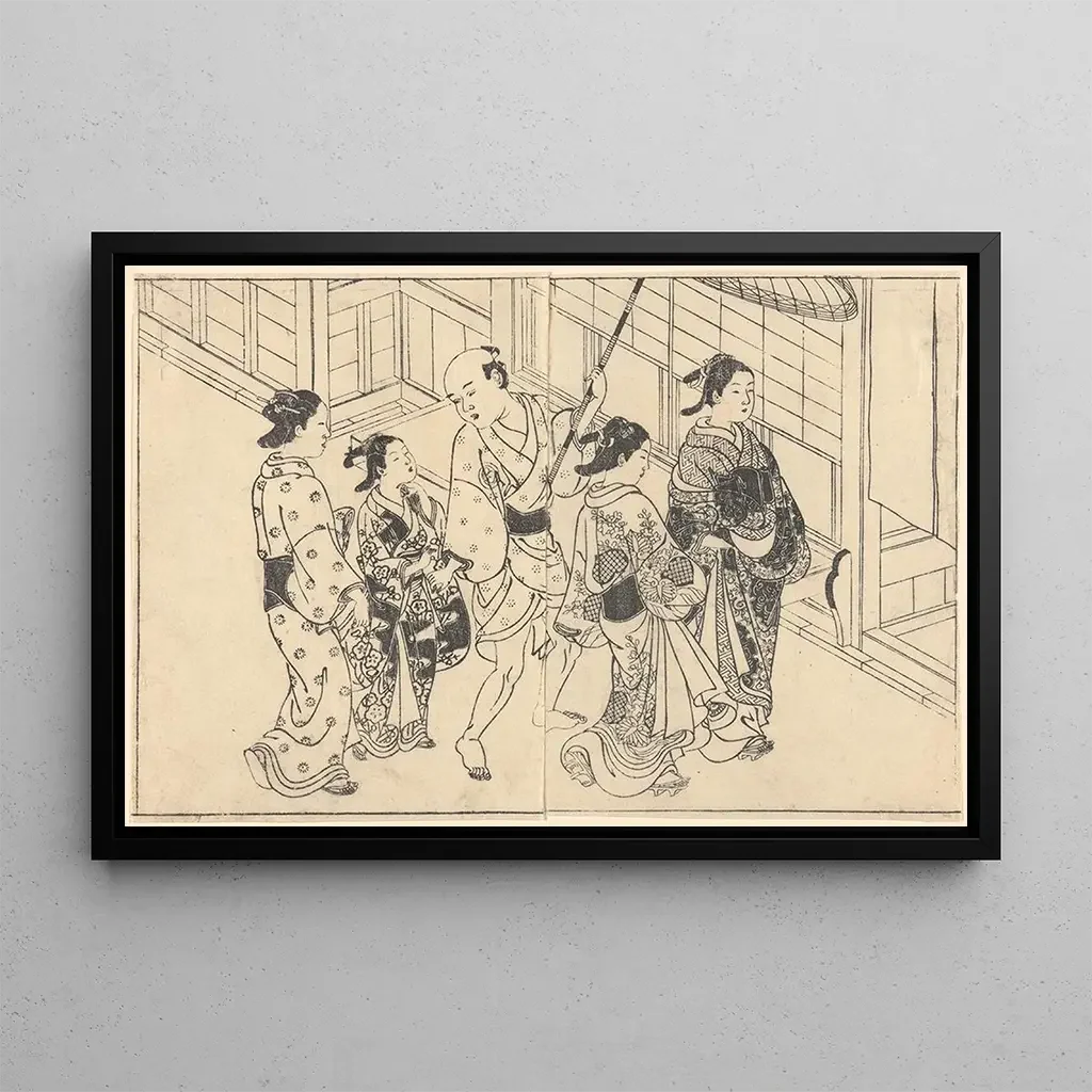 Nishikawa Sukenobu - Woman Walking with Attendants.webp