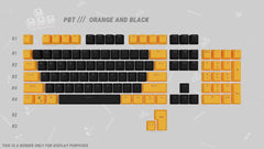 Black and Orange PBT Keycaps