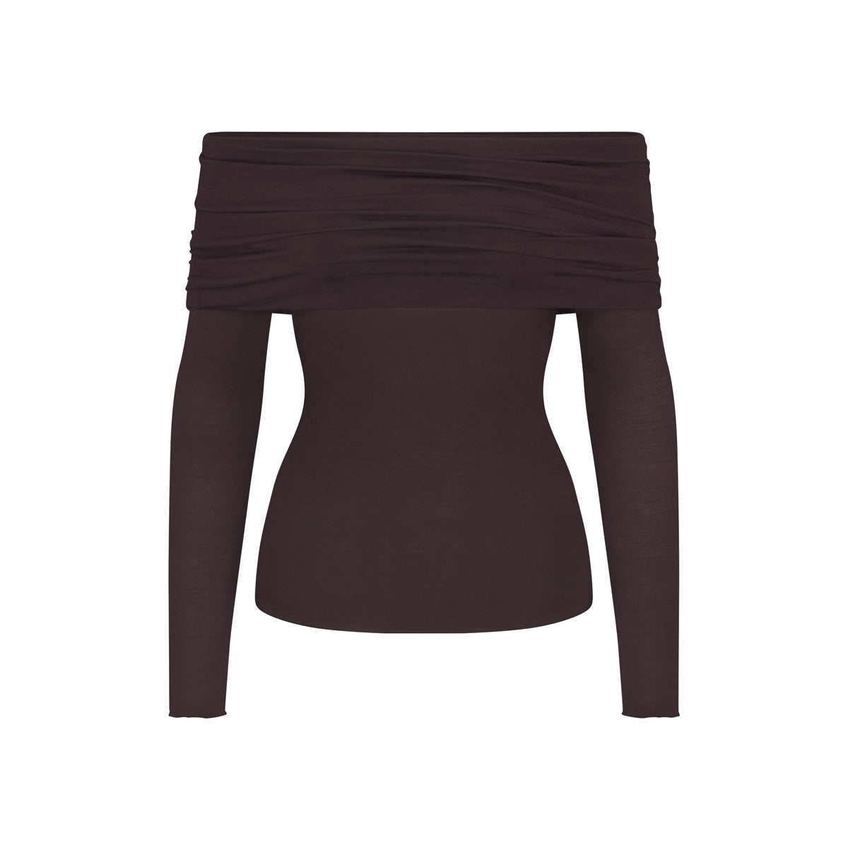 SKIMS Sheer Modal Off Shoulder Long Sleeve