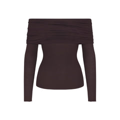 SKIMS Sheer Modal Off Shoulder Long Sleeve