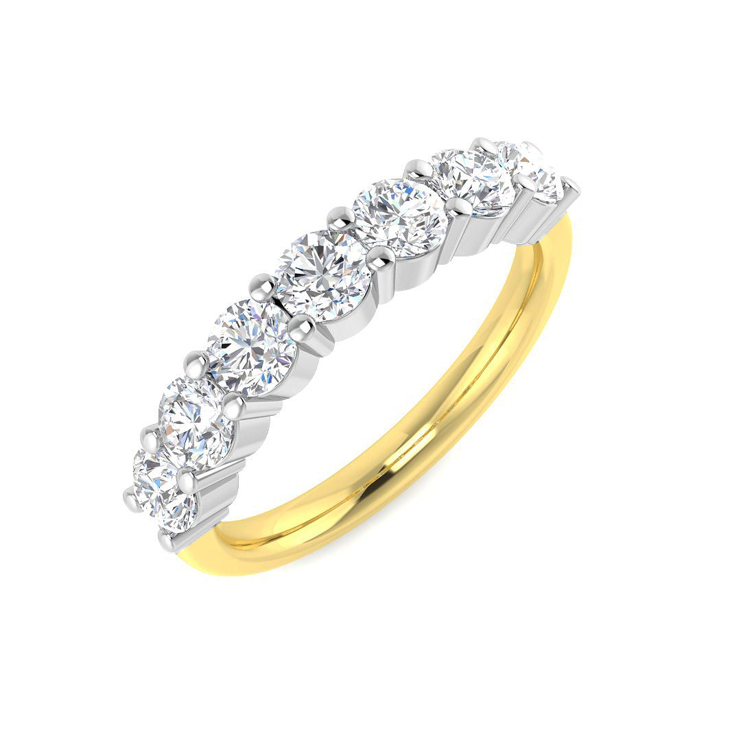 1Ct Lab Grown Diamond Ring in 9k Two Tone | Ring Size - M