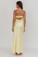 Kona Strapless Open Back Maxi Dress Butter