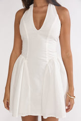 El Corazon Halterneck Mini Dress White