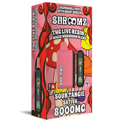 Shroomz Thc Live Resin + Magic Mushroom Blend Disposable – 8G Sour Tangie - Sativa