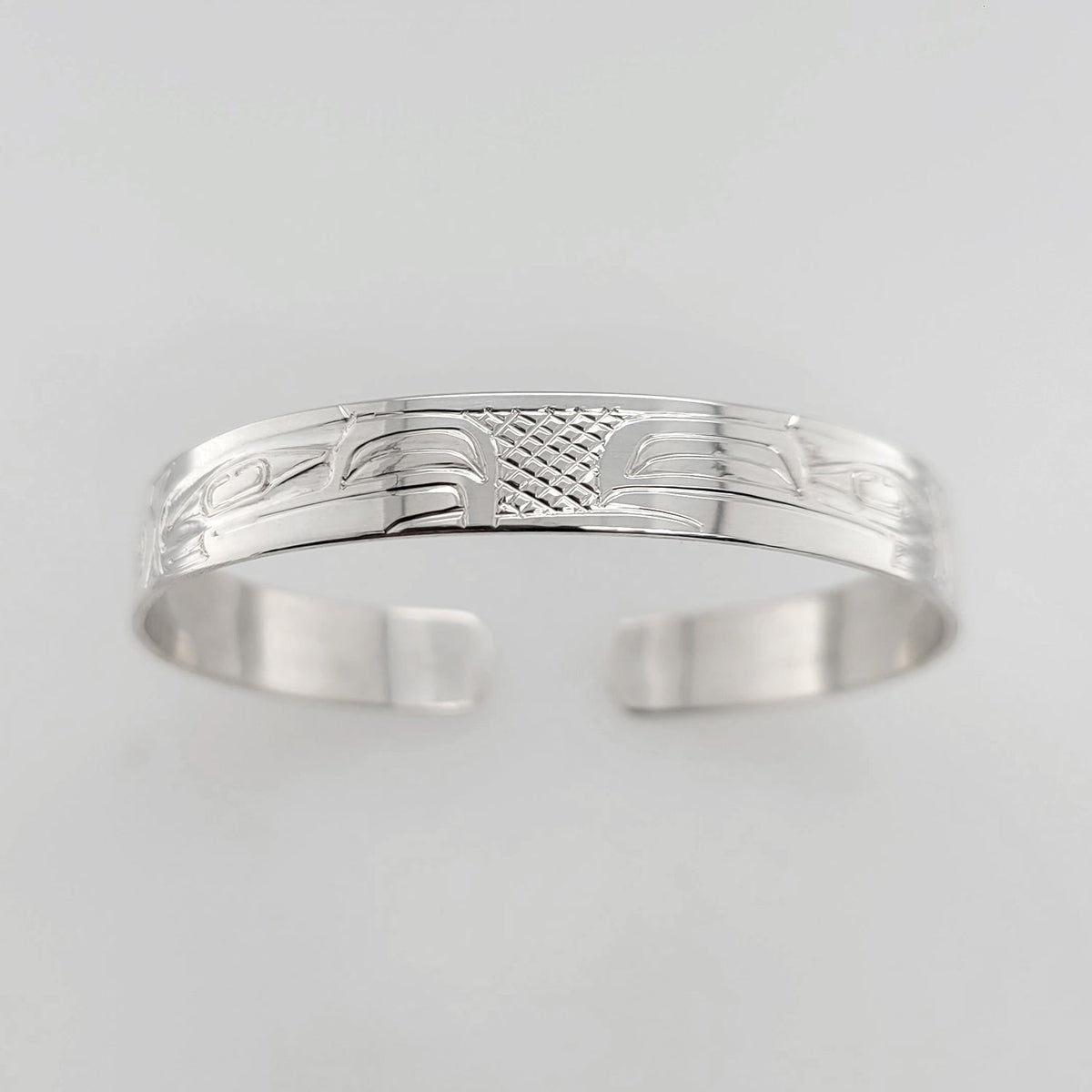 Love Birds Silver Bracelet by Haida artist Garner Moody