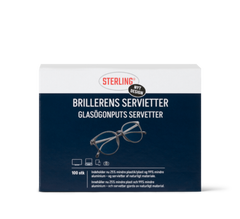 Sterling Brillerens Renseserviet – 50 eller 100 stk.