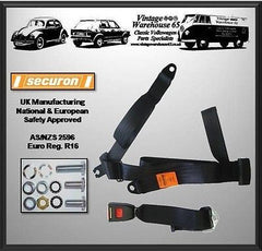 Austin Cambridge Saloon 1954>58 Rear Static 3 Point Seat Belt Kit