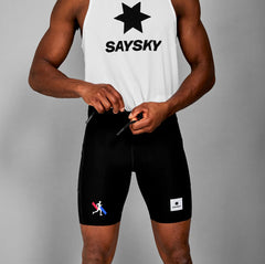 FLOW+ RACE SHORT TIGHTS 7'' | BLACK - BML X SAYSKY