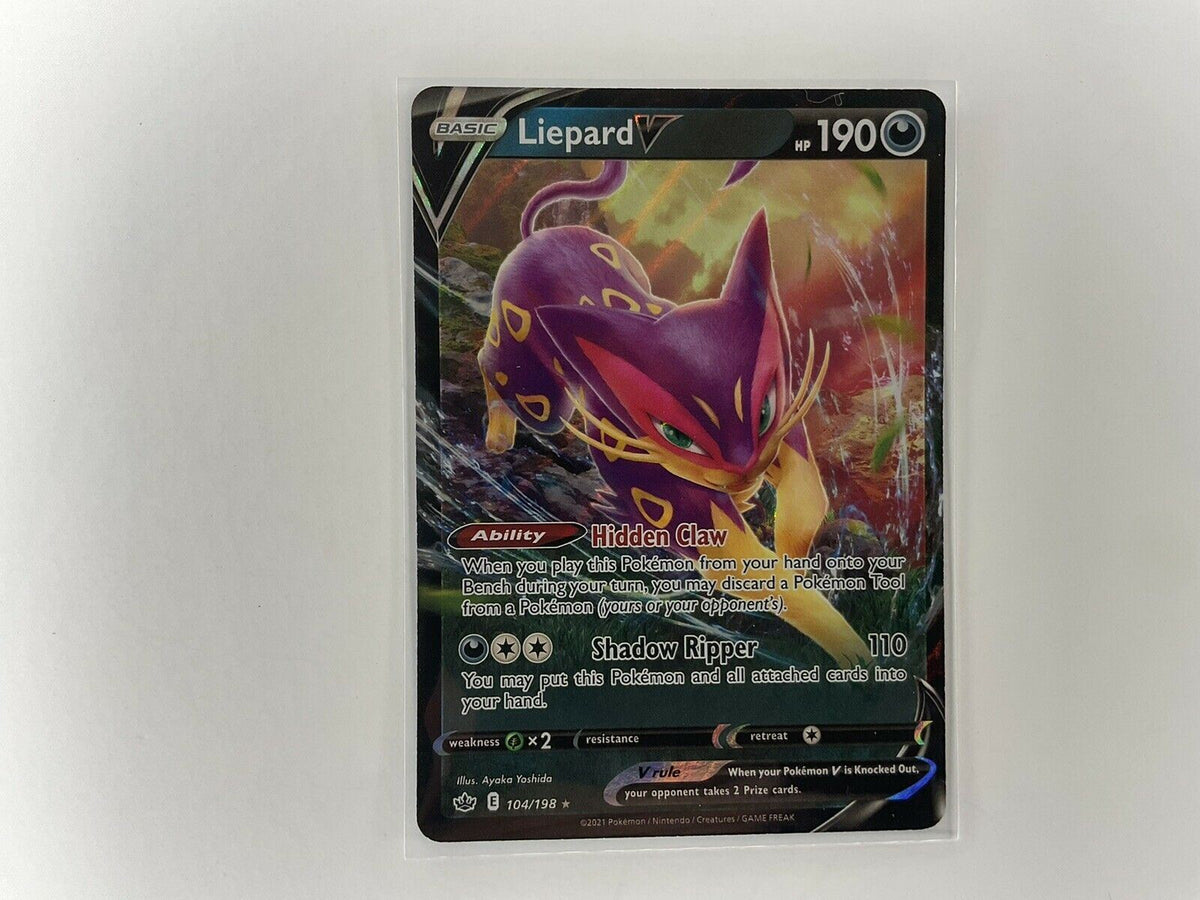 Liepard V 104/198 Chilling Reign NM Full Art Ultra Rare Pokemon Card - Awesome Deals Deluxe