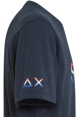 Sun68 Maglietta Manica Corta Big Logo Blu