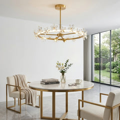 Circular Crystal Plum Blossom Ceiling Light