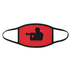 Woody Shaw® Logo Face Mask - Black on Red