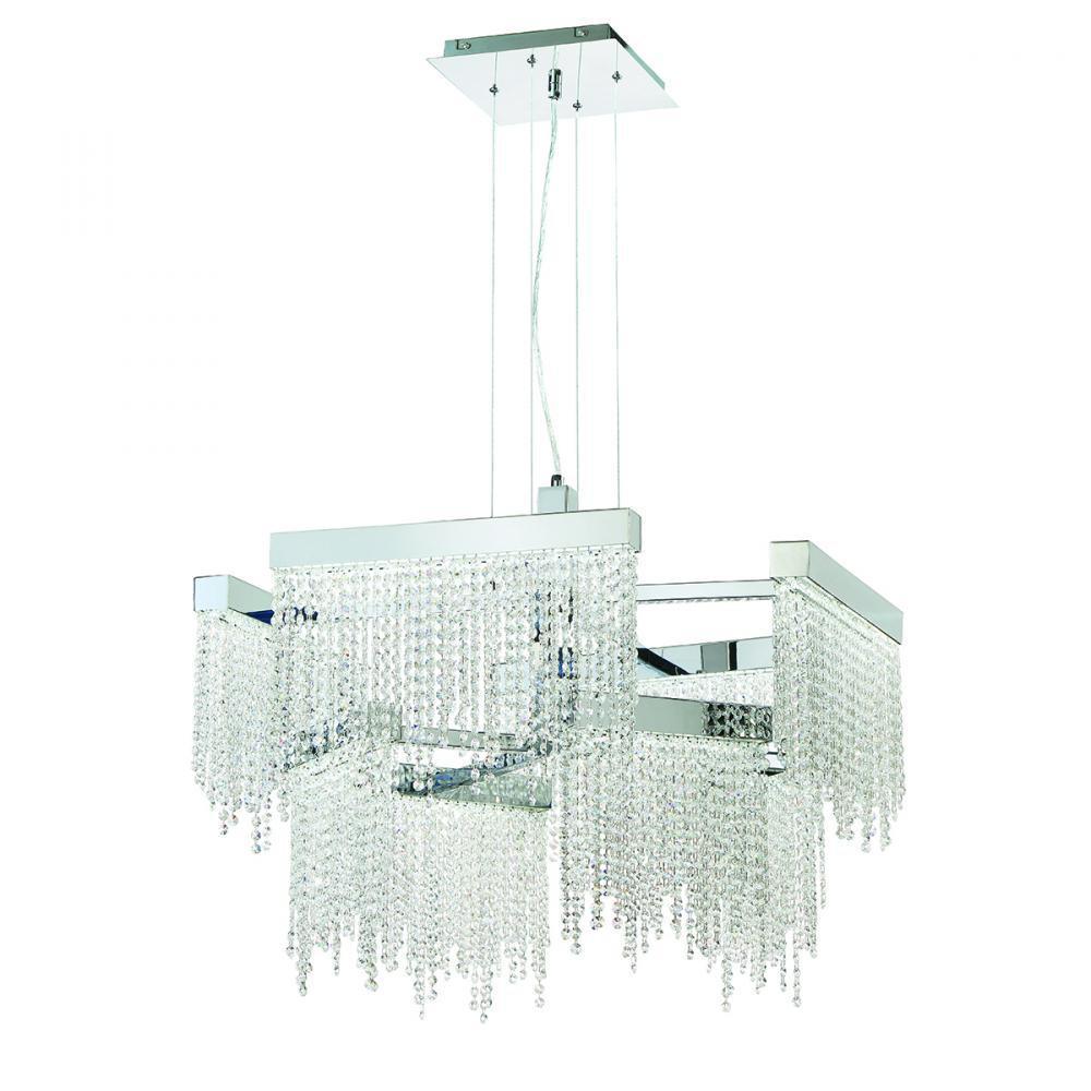 Eurofase Rossi 8 Light Large LED Chandelier  Chrome Model: 29071-012