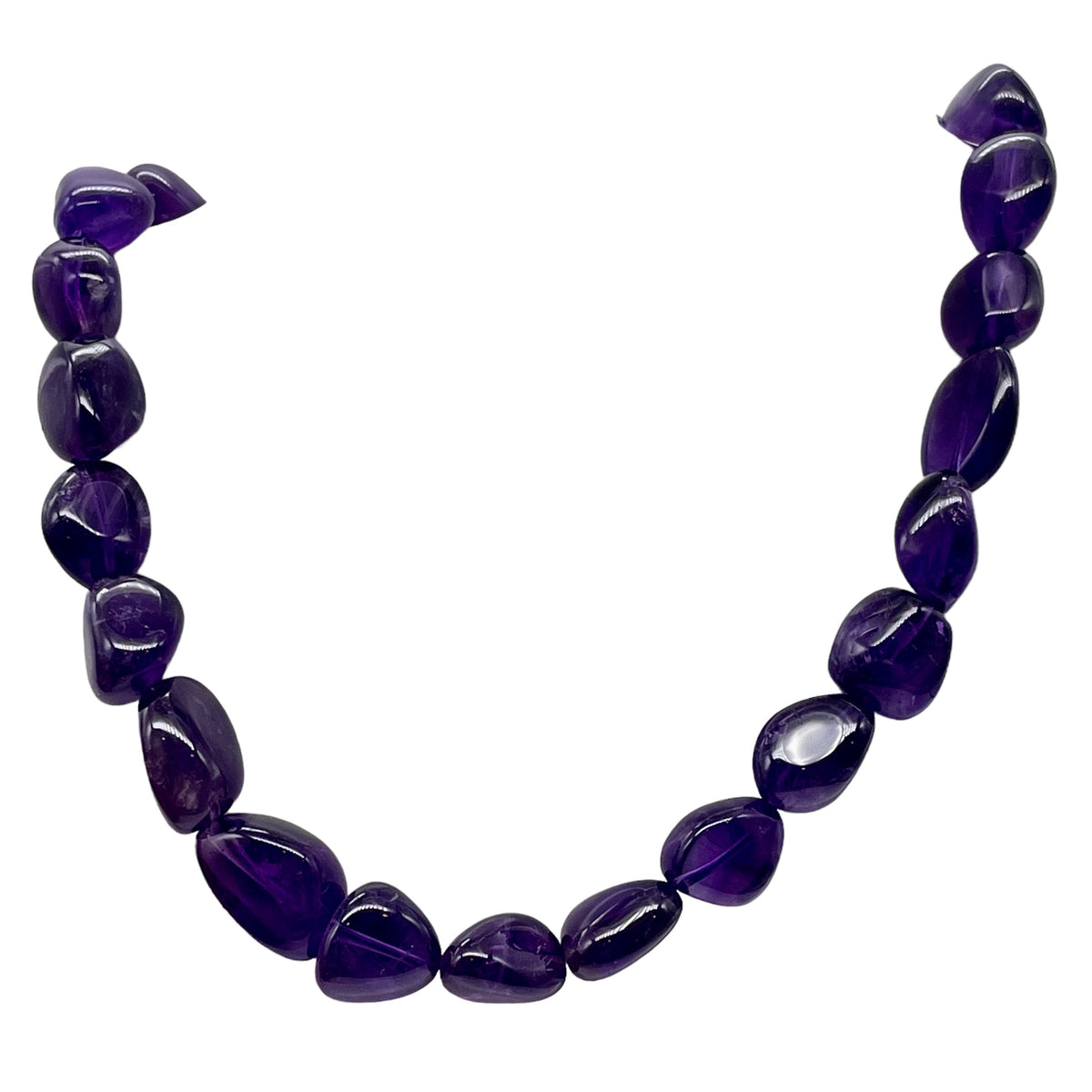 Grape Candy Amethyst Nugget Focal Bead Strand 109383