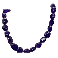 Grape Candy Amethyst Nugget Focal Bead Strand 109383