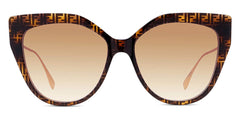 Fendi® FE40011U FEN FE40011U 55T 57 - Shiny FF Havana / Red Sunglasses