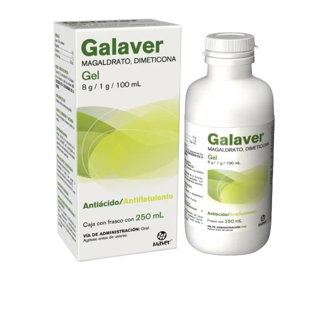MAGALDRATO/DIMETICONA  GALAVER 8/1 G 250 ML GEL