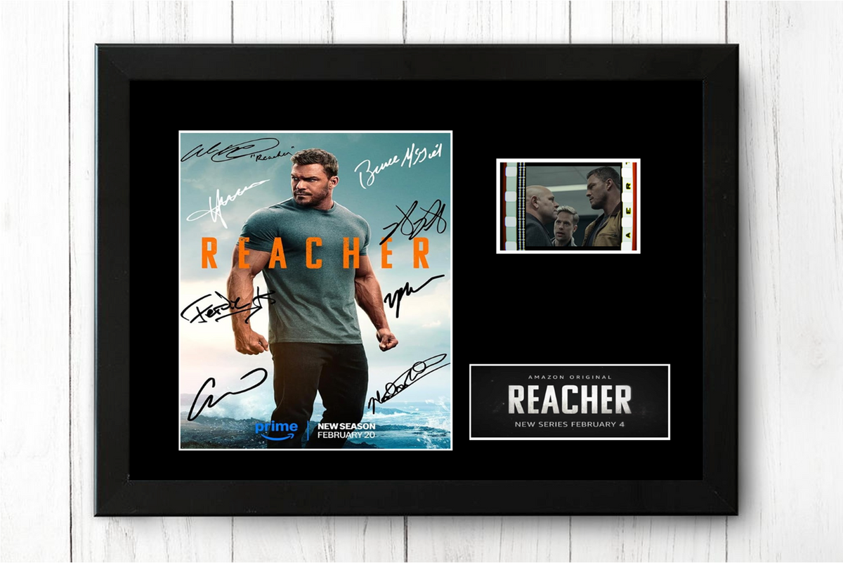 Reacher  35mm Framed Film Cell Display Signed