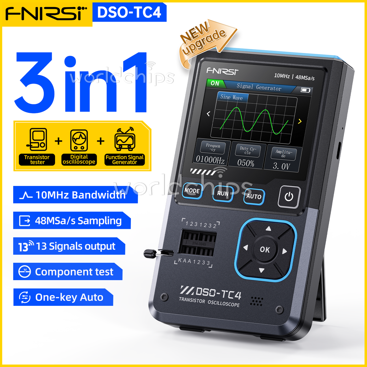 FNIRSI LCR-P1 Transistor Tester / DSO-TC4 Digital Oscilloscope Signal Generator