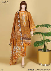 Saya Embroidered Lawn Suits Unstitched 3 Piece SY21SS JADE MIST (UB-2101-18B) - Spring / Summer Collection
