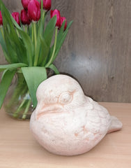 Neu !! B-Ware -  Vogel ca. 25 cm lang aus Terracotta Terrakotta Deko Spatz