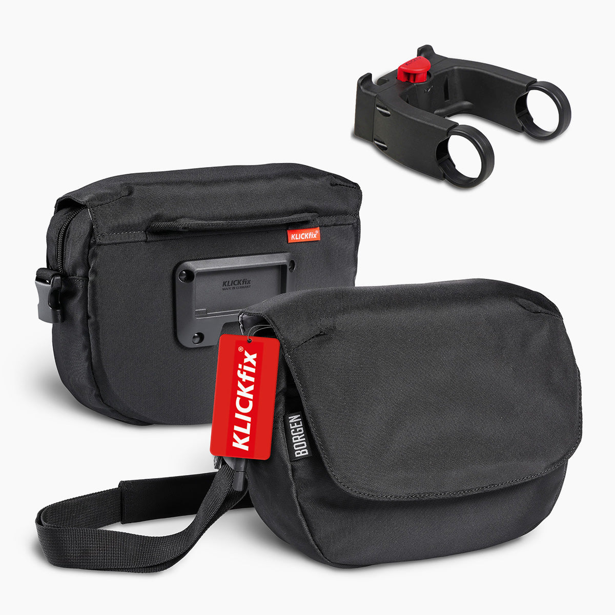 Borgen Lenkertasche mit KLICKFix Adapter – Lenkertasche für das Fahrrad | 5L