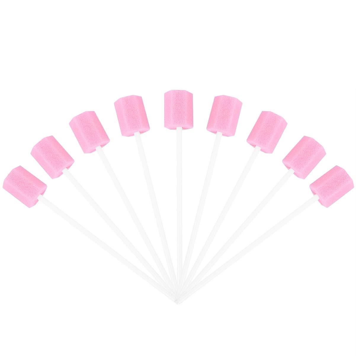 Rosenice Dental Swabs Pack of 100 Disposable Oral Care Sponge Swabs Mouth Cleaning Swab (Pink) - BeesActive Australia