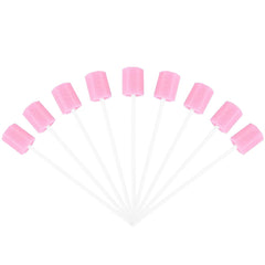 Rosenice Dental Swabs Pack of 100 Disposable Oral Care Sponge Swabs Mouth Cleaning Swab (Pink) - BeesActive Australia