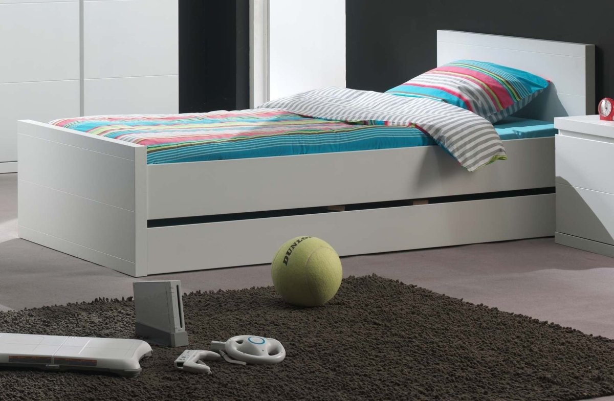 VIPACK - Lit LARA 90 X 200 cm Blanc