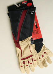 Women's Leather Rose Gauntlet Gardening Gloves - Menagerie Farm & Flower